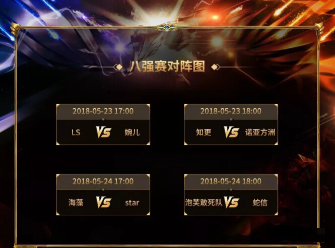 秀色直播间王者战场 晋级八强战队出现5