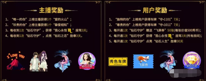 美女直播间奖励
