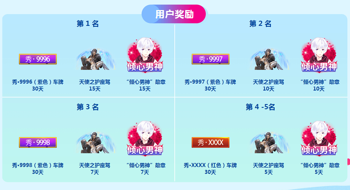 美女主播用户奖励