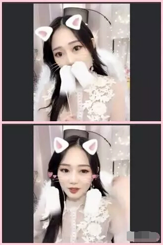 美女直播间卖萌