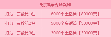 晋级拉票奖励