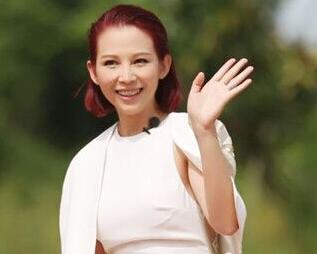 蔡少芬半扎丸子头自拍1