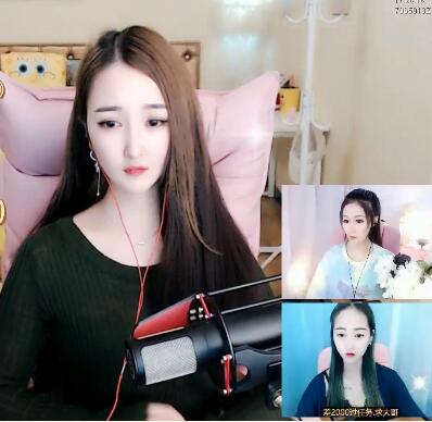 主播安琪连麦 三位颜值美女乱斗pk相遇2