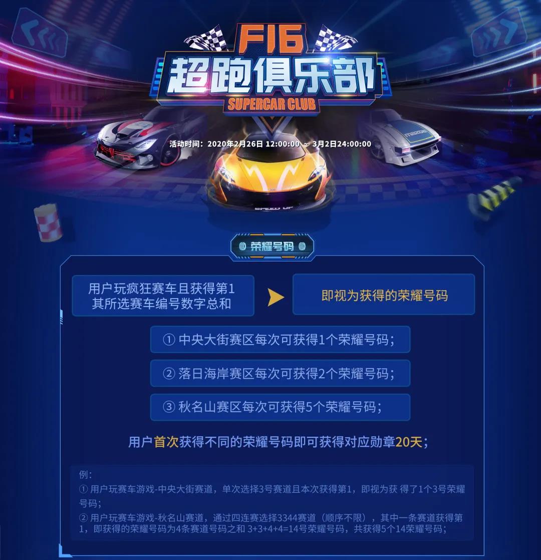 秀色【F16超跑俱乐部】荣耀号段
