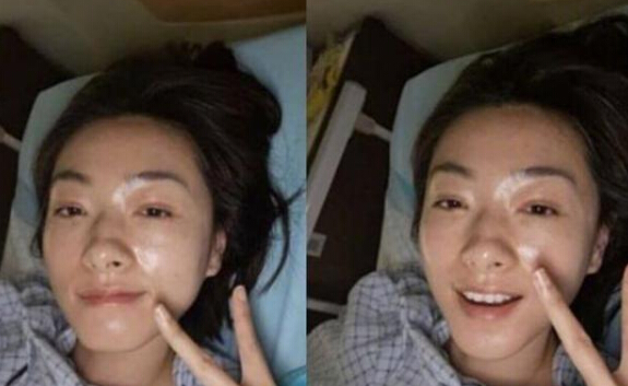 万茜车祸后剪刀手报平安 素颜照太美了2
