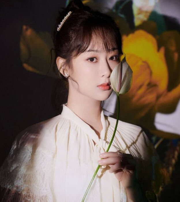 杨紫白色连衣裙 造型清纯可爱宛如仙女2