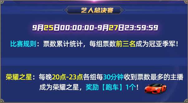 荣耀战艺人总决赛