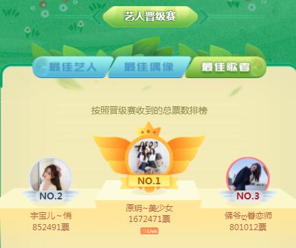 秀色春之战4月1日最佳歌者3